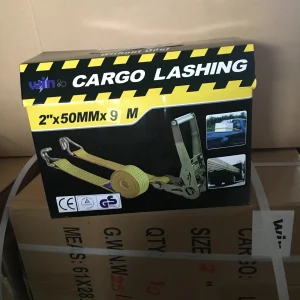 ratchet tie down with double J hook customized packaging
