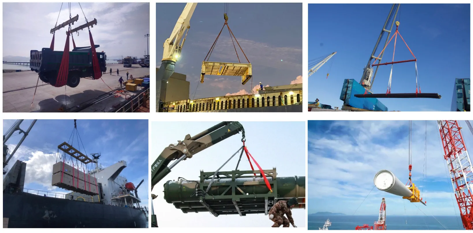 polyester webbing sling used for steel pipe lifting application