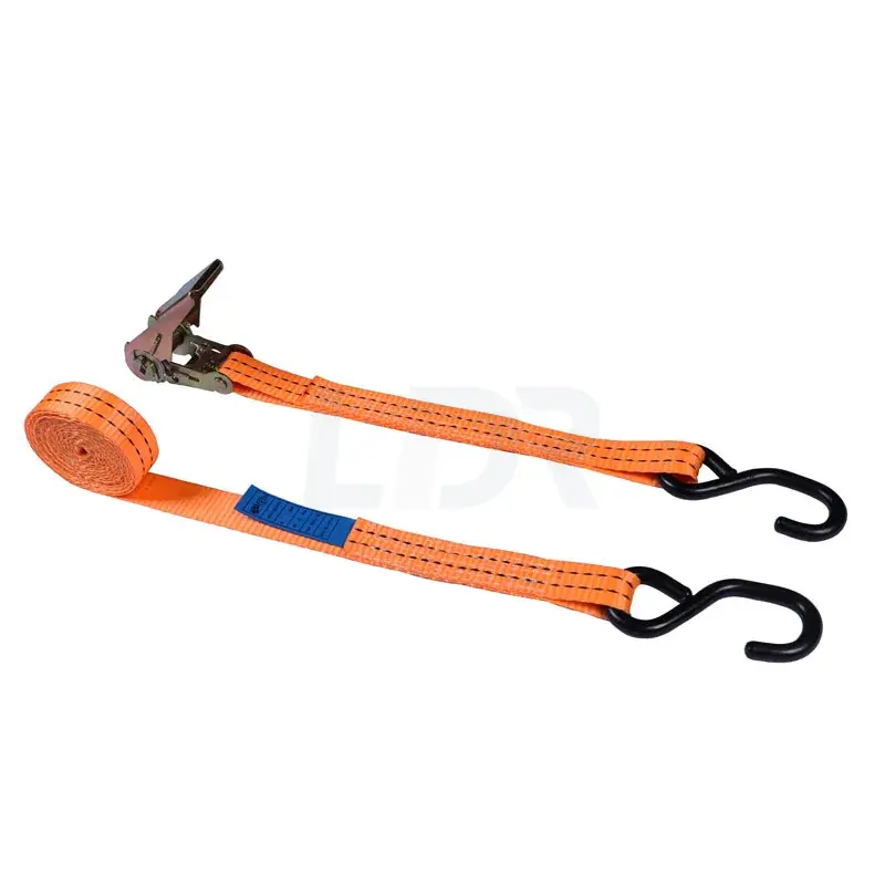 LDR Ratchet Straps With S Hook - Heavy Duty Cargo Lashing Strap