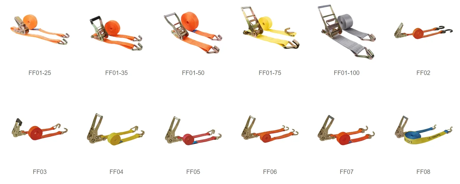 cargo lashing strap ratchet and hook details