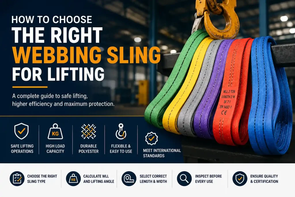 Cara Memilih Webbing Sling yang Tepat untuk Pengangkatan Panduan Keamanan Lengkap